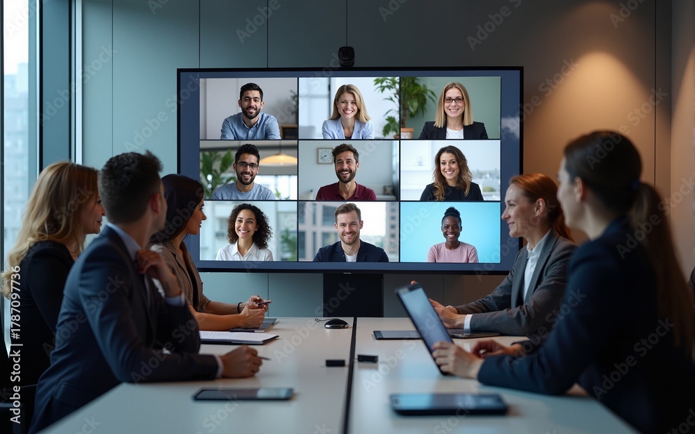 Videokonferenz im Meetingraum